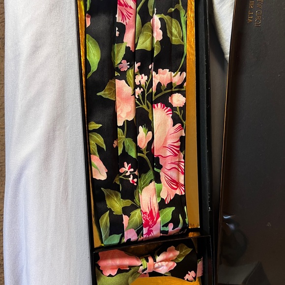 Lord West Crown Collection Flower print cumberbund - Picture 6 of 13